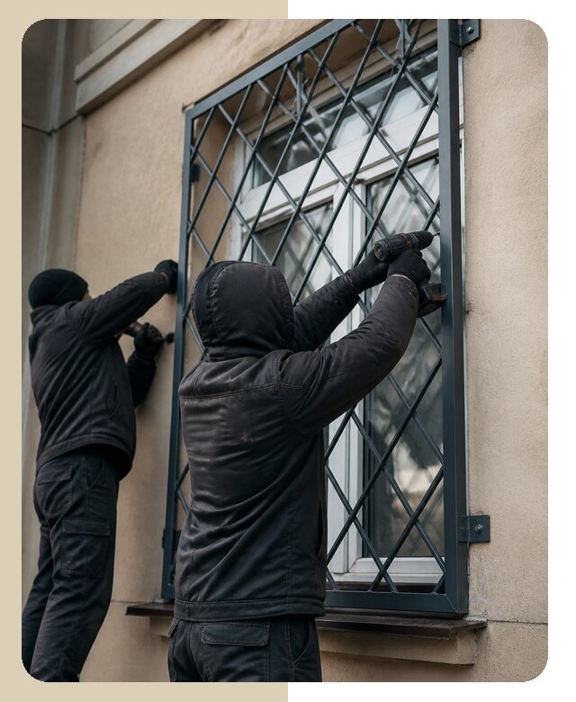 Установка антивандальных решеток на окна в Ухте
